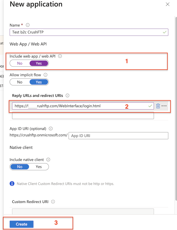 Azure Active Directory B2C Configuration/new_application.png