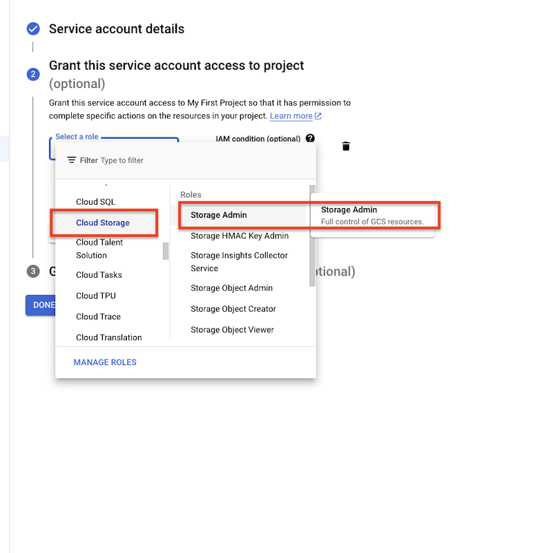 Google Cloud Storage Integration/storage_account_access.png