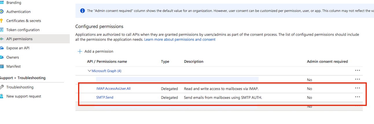 SMTP Microsoft Graph XOAUTH 2 Integration/permission_final.png