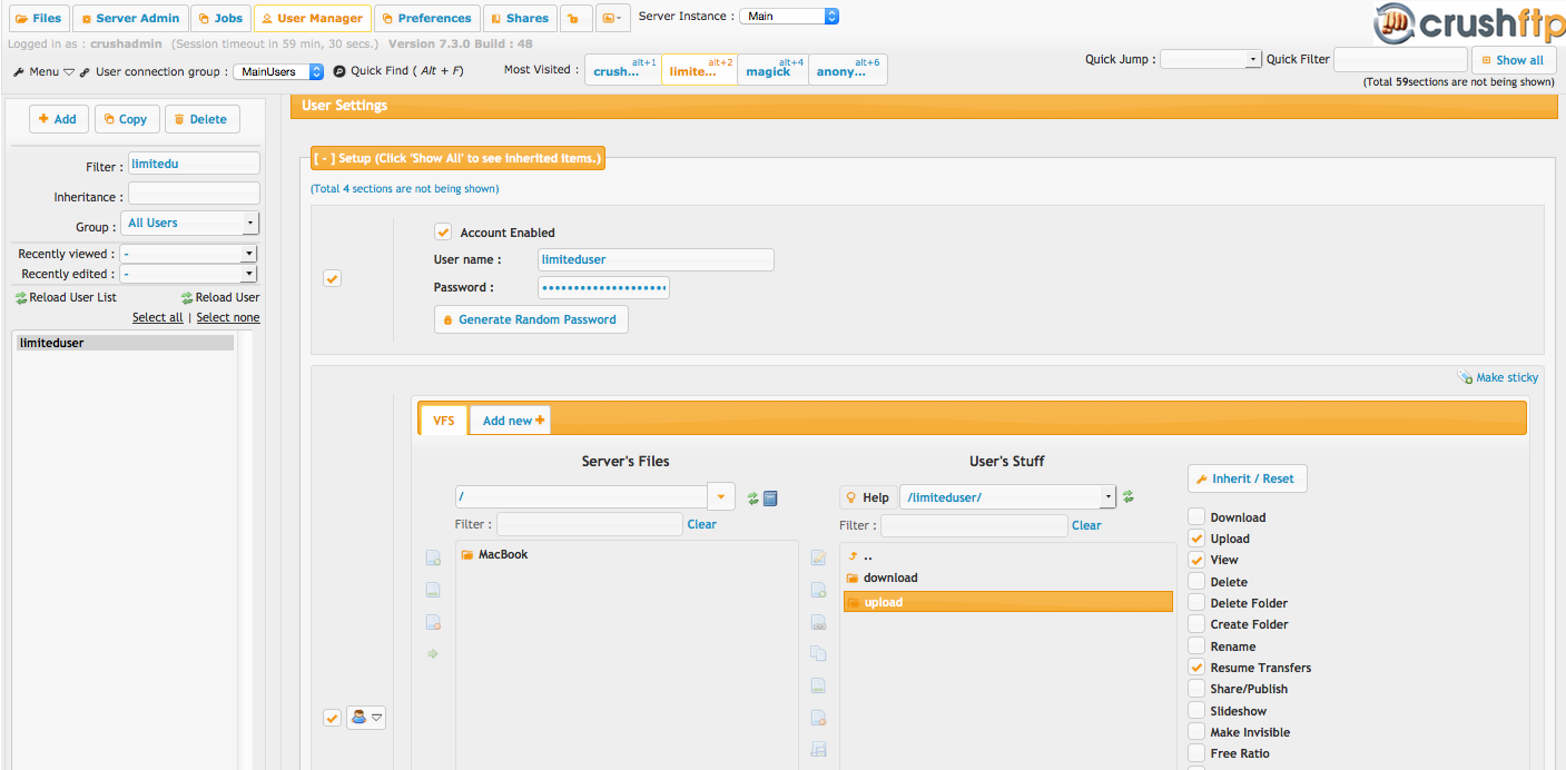 crushftp server for linux